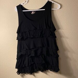 Cocomo Black Layered Tank Top